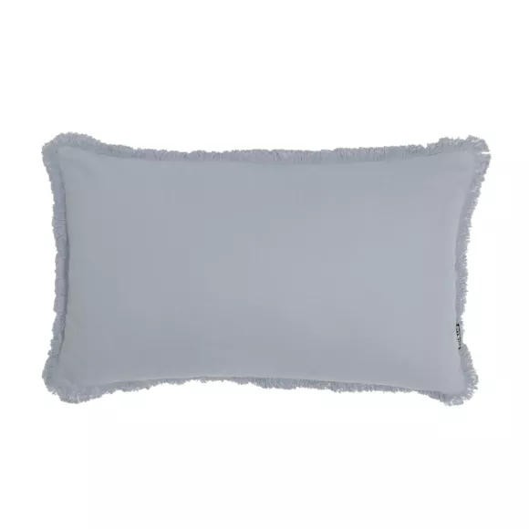 Cuscino rettangolare in cotone (40 x 60 cm) Pixel con frange Grigio