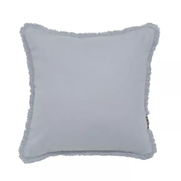 Coussin carré coton (45 x 45 cm) Pixel franges Gris