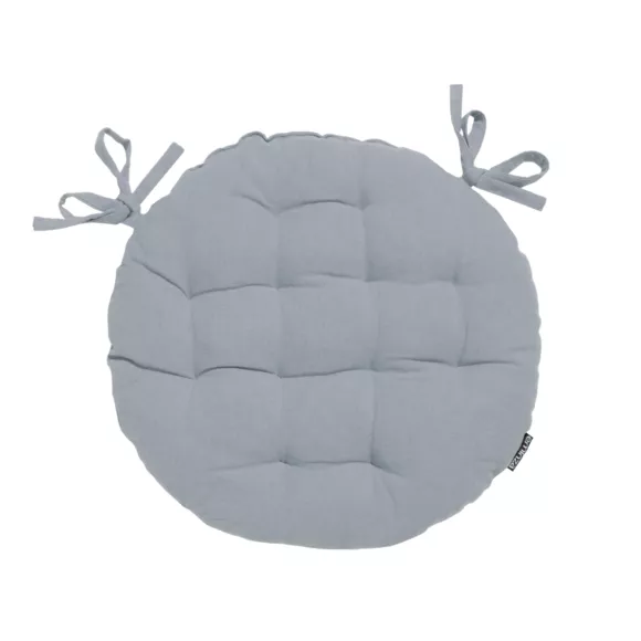 Cuscino rotondo in cotone per sedia (40 cm) Pixel Grigio