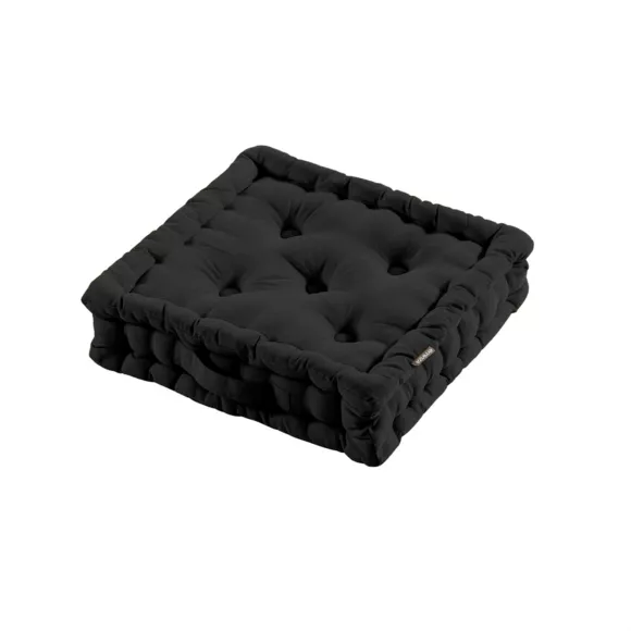 Coussin de sol coton (40 x 40 cm) Pixel Noir