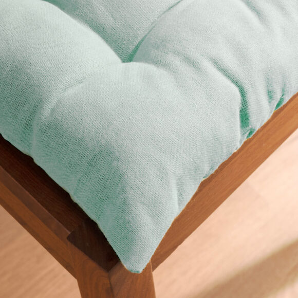 Coussin de chaise carré coton (40 x 40 cm) Pixel Vert menthe