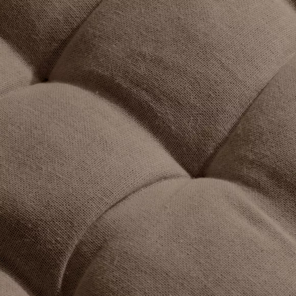 Coussin de chaise rond coton (40 cm) Pixel Taupe
