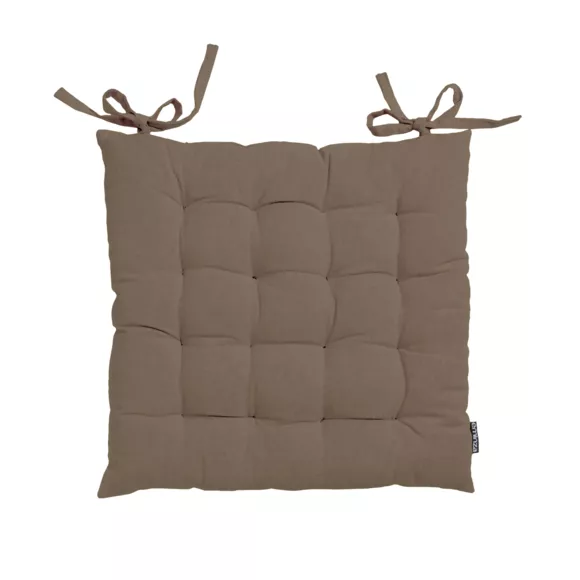 Coussin de chaise carré coton (40 x 40 cm) Pixel Taupe