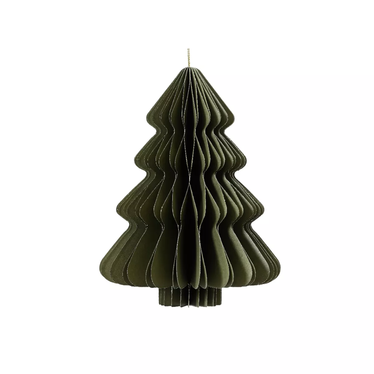 Albero di Natale di carta da appendere (H15 cm) Chiusura Magnetica Verde