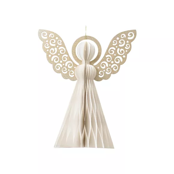 Ange en papier à suspendre (H15 cm) Fermeture Magnétique Blanc