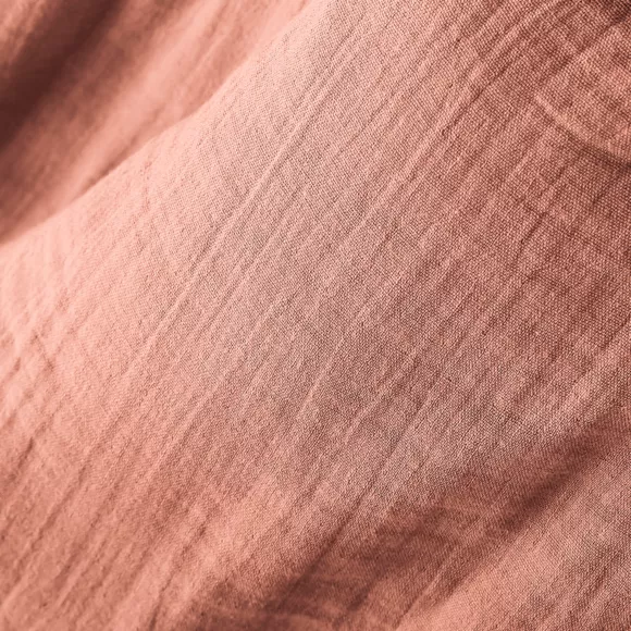 Overgordijn met gefronste band Katoengaas (140 x 240 cm) Gaïa Perzik roze