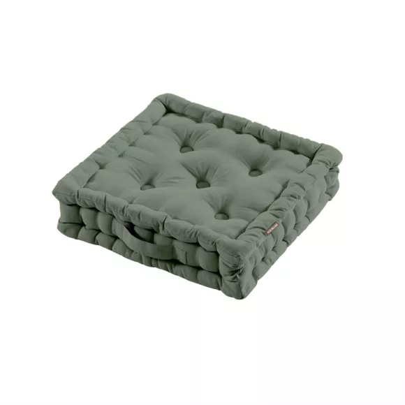 Coussin de sol coton (40 x 40 cm) Pixel Vert kaki