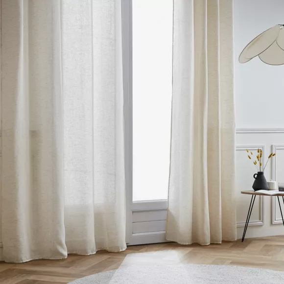 Voilage œillets effet lin (140 x 240 cm) Luca Beige