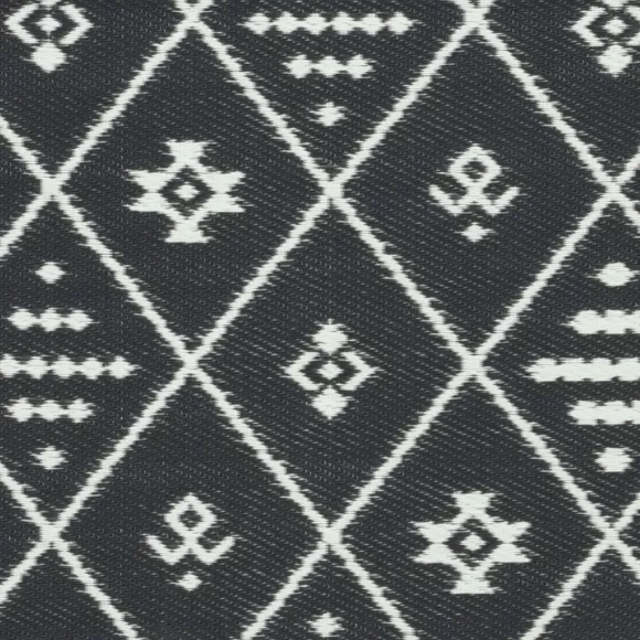Tapete de exterior (180 x 120 cm) Inca Negro 2