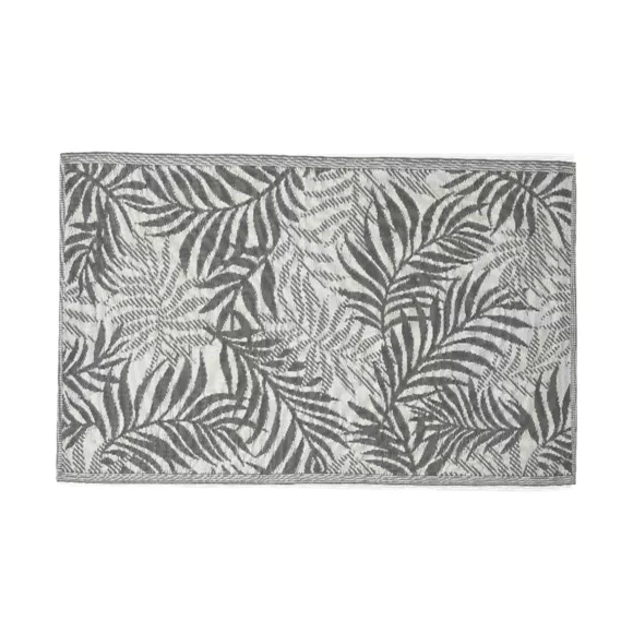 Tappeto per esterno (180 x 120 cm) Foglie Grigio