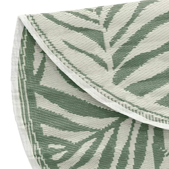 Tapis d'extérieur rond (D150 cm) Feuillage Vert