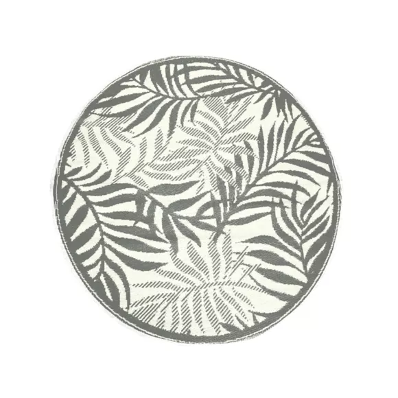 Outdoor vloerkleed (D150 cm) Feuillage Grijs