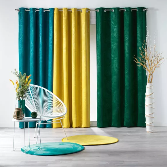 Rideau occultant (140 x 240 cm) Tropicaline Jaune