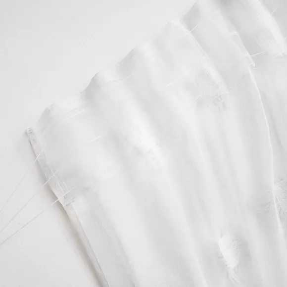 Voilage galon fronceur pompons (280 x 240 cm) Suzie Blanc