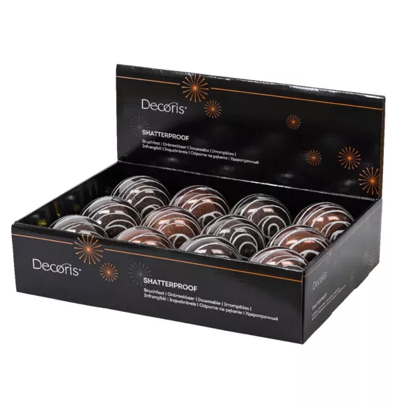 Lote de 12 bolas de Navidad (D80 mm) Golosina de chocolate