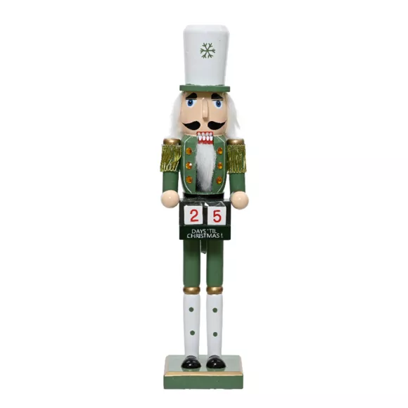Houten Notenkraker Soldaat (H38 cm) Henri en Groene Kalender