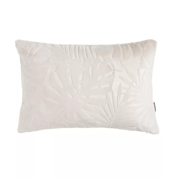Cojín rectangular en franela (40 x 60 cm) Flora Crudo