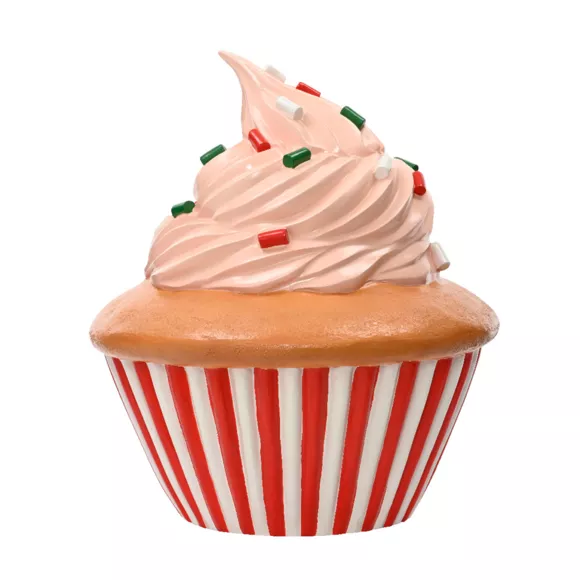 Cupcake de Noël Géant (H60 cm) Gourmandise colorée