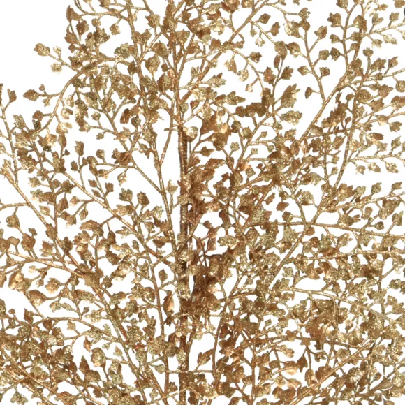 Tak met bladeren (H68 cm) Peuplier Verguld met glitters