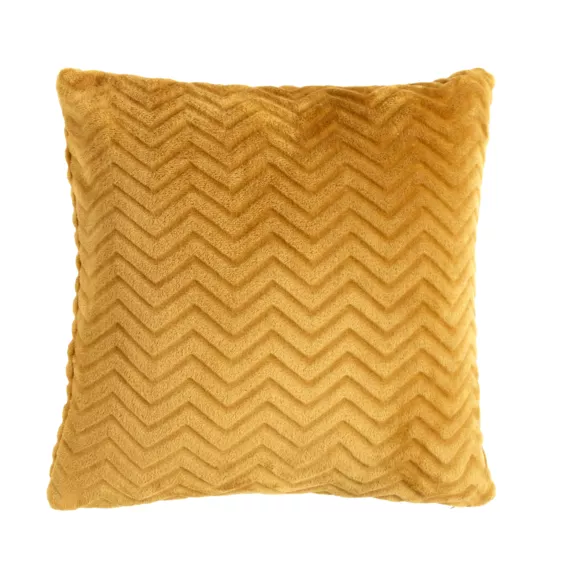 Cojín cuadrado en franela (45 x 45 cm) Zag Mostaza Amarilla