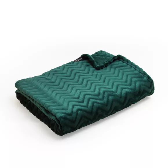 Plaid doux flanelle (130 x 180 cm) Zag Vert