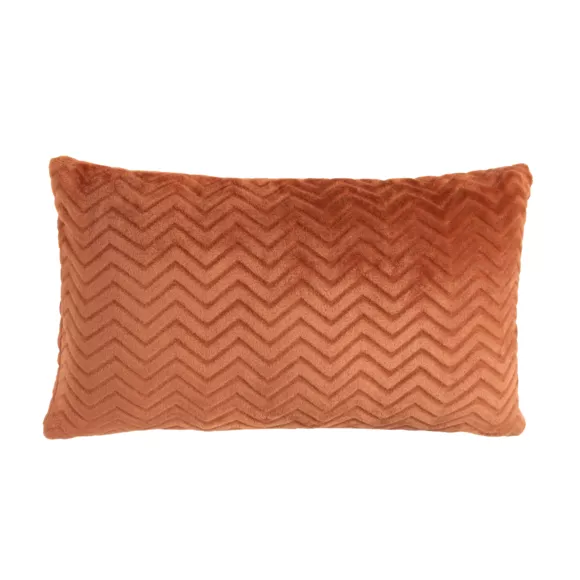 Coussin rectangulaire flanelle (40 x 60 cm) Zag Cuivre