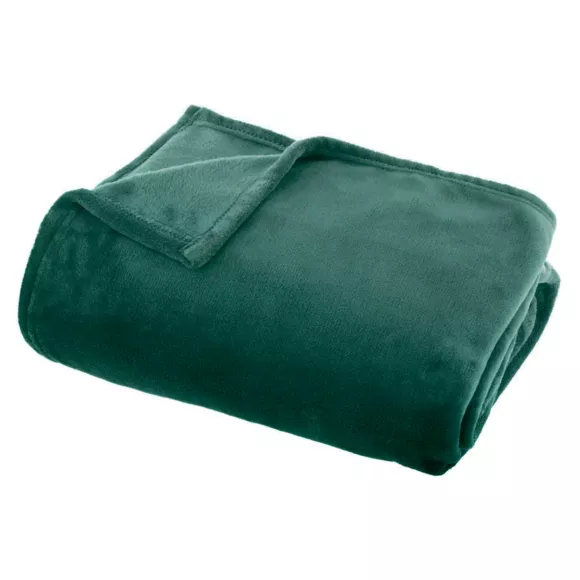 Plaid doux flanelle (130 x 180 cm) Didou Vert