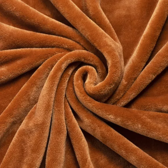 Manta suave en franela (125 x 150 cm) Didou Cobre