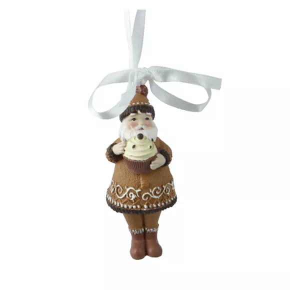 Papá Noel para colgar (H9 cm) Nikolas en Pan de jengibre