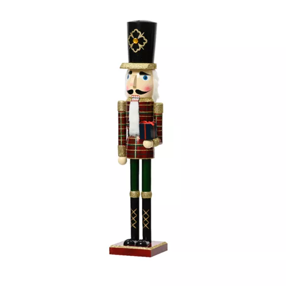 Soldatino Schiaccianoci in legno (H76 cm) Igor Tartan scozzese