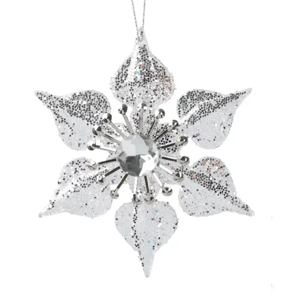 Fleur décorative à suspendre (D9 cm) Portillo Argent