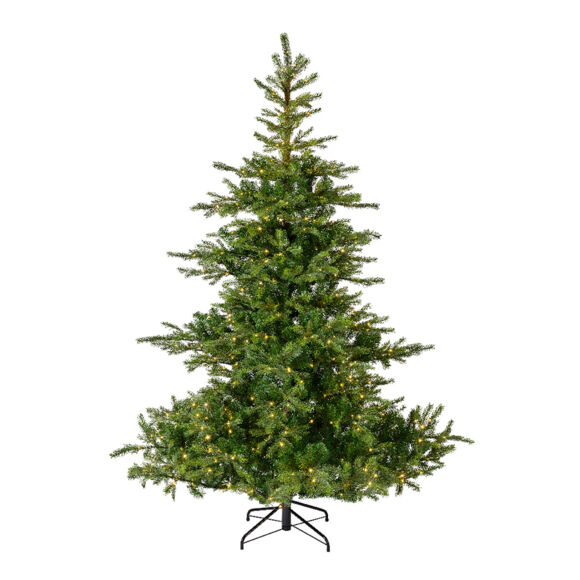 Albero di Natale artificiale luminoso esterno 550 LED H210 cm Glorioso Verde abete