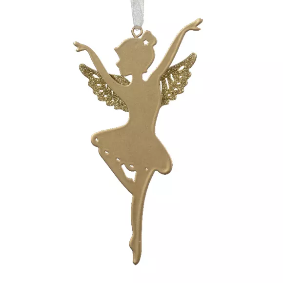 Bailarina para colgar de metal (H15 cm) Hada Alice Oro