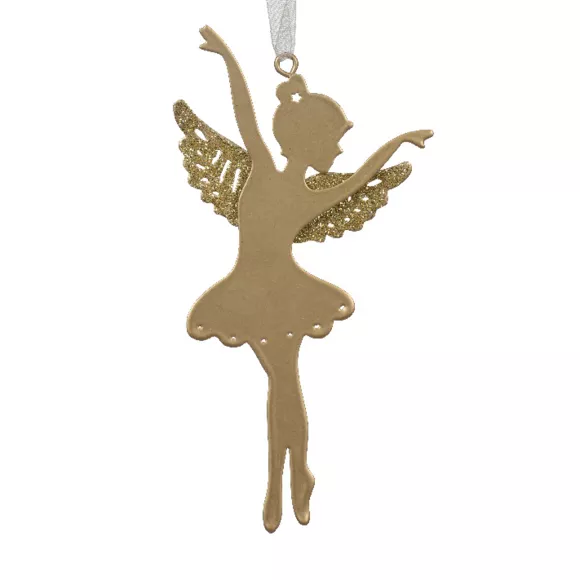 Bailarina colgante de metal (H15 cm) Hada Elise Oro