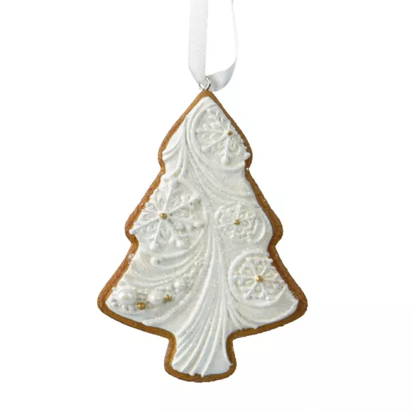 Hangende peperkoek (H10 cm) Smakelijke witte kerstboom