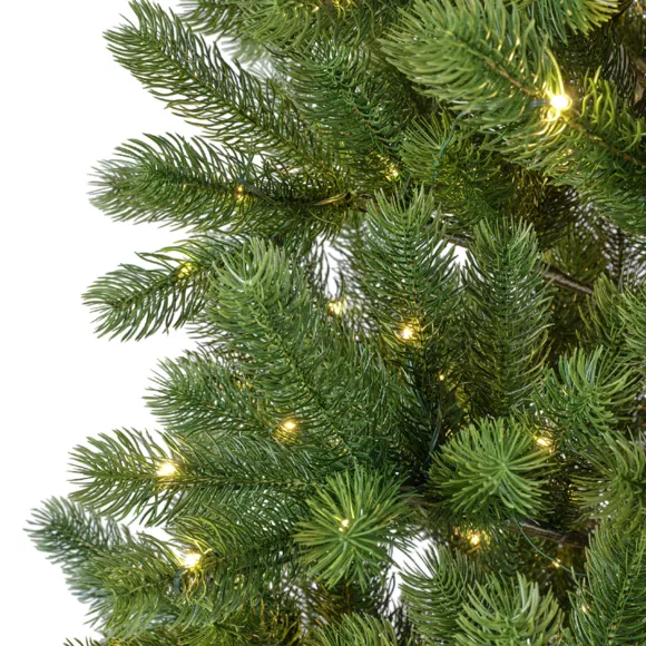 Árbol artificial de Navidad con luces 350 LED H180 cm Ottawa Luxe Verde abeto