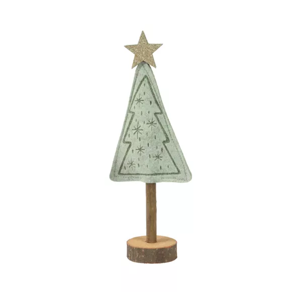 Vilt kerstboom om neer te zetten (H27 cm) Alpen Witte Munt