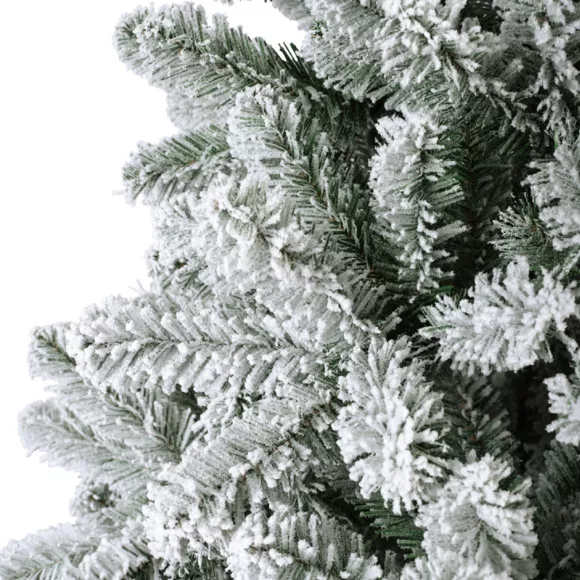 Künstlicher beleuchteter Weihnachtsbaum 200 LED H150 cm King Grün verschneit