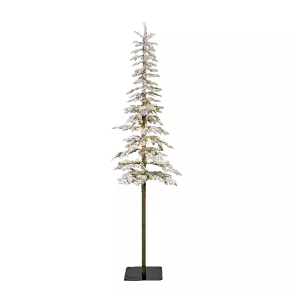 Künstlicher Weihnachtsbaum für draußen mit 150 LEDs H180 cm Sierra Grün verschneit