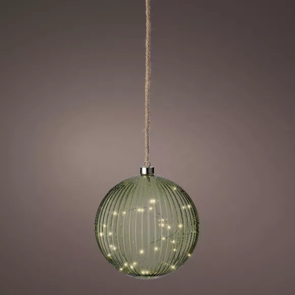 1 Micro LED boule intŽrieur dia20.00cm-40L vert/blanc chaud