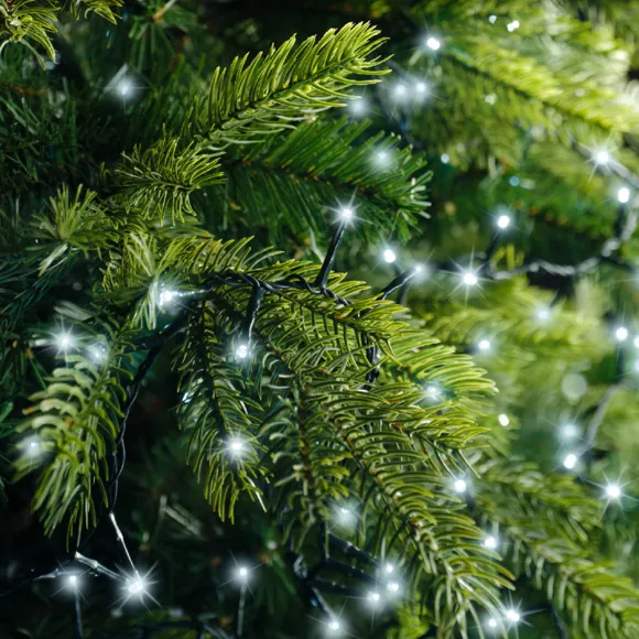 Luces de Navidad Lujo 16 m Blanco frío 750 LED
