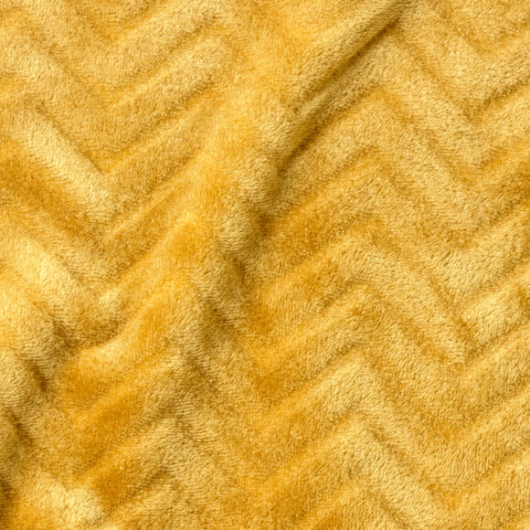 Plaid morbido in flanella (125 x 150 cm) Zag Giallo senape