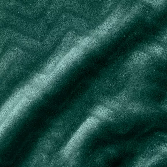 Plaid doux flanelle (125 x 150 cm) Zag Vert