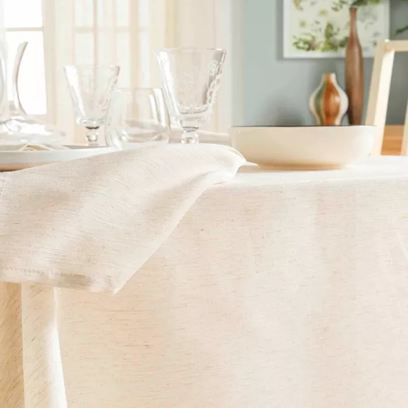 NAPPE RECTANGLE 140 x 240 CM POLYESTER/LIN UNI PAULINE
