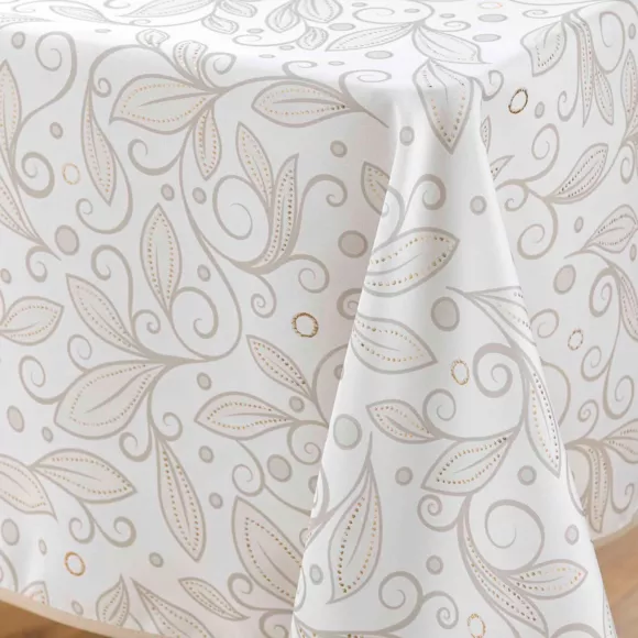 NAPPE RECTANGLE 145 x 240 CM POLYESTER IMPRIME METALLISE LEYA