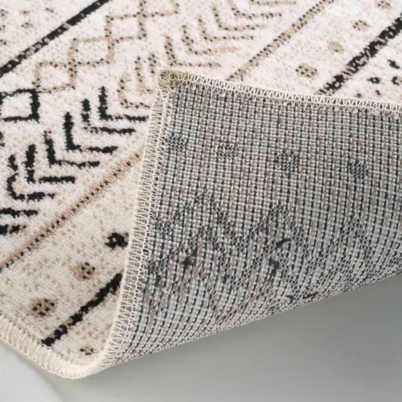 TAPIS RECTANGLE 68 x 110 CM VISCOSE TISSEE TALLULAH NATUREL