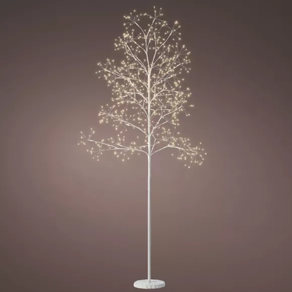 Árbol luminoso 672 LED (H180 cm) Holly Tilo Blanco y blanco cálido