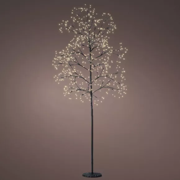 Verlichte boom 672 LED (H180 cm) Holly Linde Zwart/warm wit