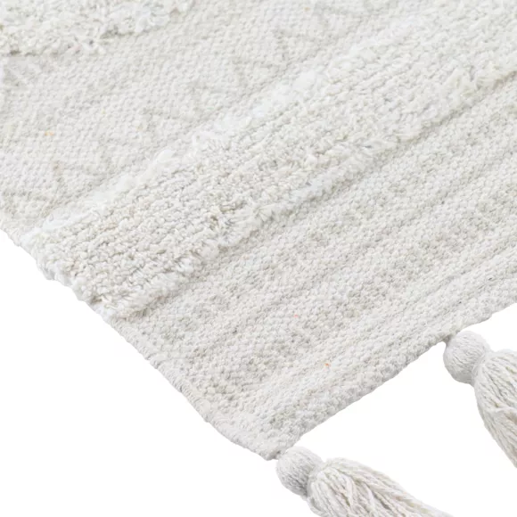 Tapis salon coton (45 x 90 cm) Gabriel Blanc
