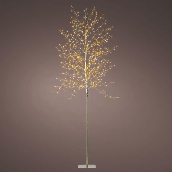 Albero luminoso 720 LED (H180 cm) Holly Platano Bianco/bianco caldo